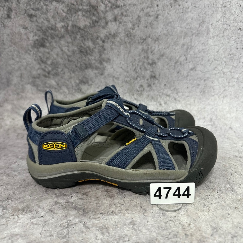 KEEN Venice H2 Sandals Kids Size 1 Navy Grey Water Shoes Washable 1019219